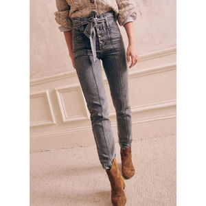 Sezane Maxime, Gray Straight Leg Jeans EUC